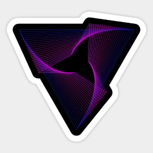 Abstract Geometric Shape Triangle Neon Color Sticker